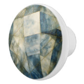 Sage Olijfgroen Goud Geometrisch Abstract Natuurli Keramische Knop (Rechts)