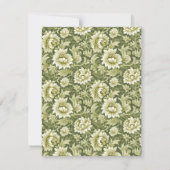 Sage Olijfgroene Botanische Boog Script Bruiloft Kaart (Achterkant)