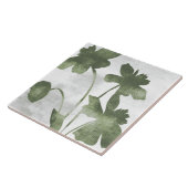 Sage Olijfgroene Schilderachtige Botanische Kunst Tegeltje (Zijkant)