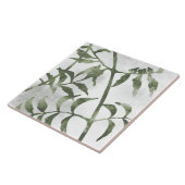 Sage Olijfgroene Schilderachtige Botanische Kunst Tegeltje (Zijkant)