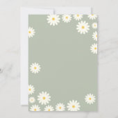 Sage Olive Floral Daisy Baby in Bloom Shower Kaart (Achterkant)