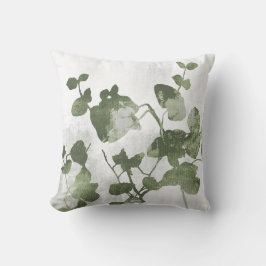 Sage Olive Green Botanical Brunches and Leaves Kussen