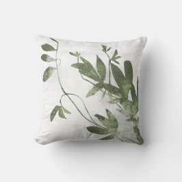 Sage Olive Green Botanical Herb Leaves Kussen