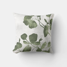 Sage Olive Green Botanical Tree Leaves Kussen