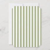 Sage Olive Green Grey Nautical Wedding Invitation Kaart (Achterkant)