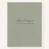 Sage Olive Green Letters naar Daughter Journal Notitieboek (Voorkant)