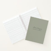 Sage Olive Green Letters naar Daughter Journal Notitieboek (Binnen)