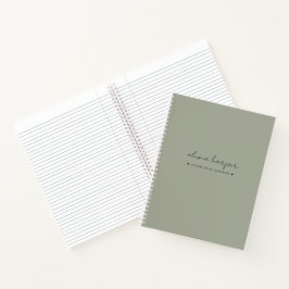 Sage Olive Green Letters naar Daughter Journal Notitieboek