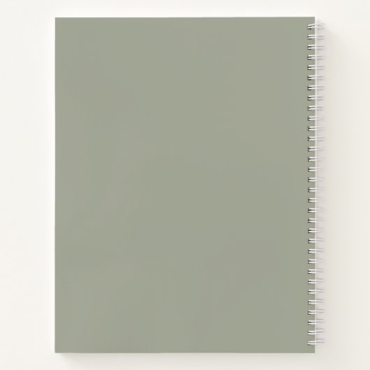 Sage Olive Green Letters naar Daughter Journal Notitieboek (Achterkant)