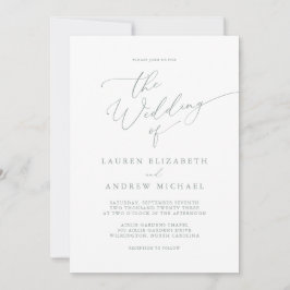 Sage Olive Green Minimalist Weddenschap Kaart