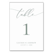 Sage Olive Green Minimalist Wedding | Aangepast ev Kaart (Voorkant)