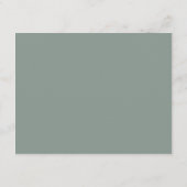 Sage Olive Green Modern Minimalist Wedding Enclosu Informatiekaartje (Achterkant)