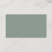 Sage Olive Green Modern Minimalist Wedding Informatiekaartje (Achterkant)