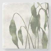 Sage Olive Green Painterly Botanical Art 03 Stenen Onderzetter (Voorkant)