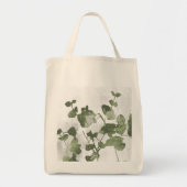 Sage Olive Green Painterly Botanical Minimalist Tote Bag (Voorkant)