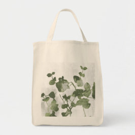 Sage Olive Green Painterly Botanical Minimalist Tote Bag