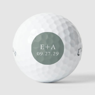 Sage Olive Green Wedding gepersonaliseerd Golfballen