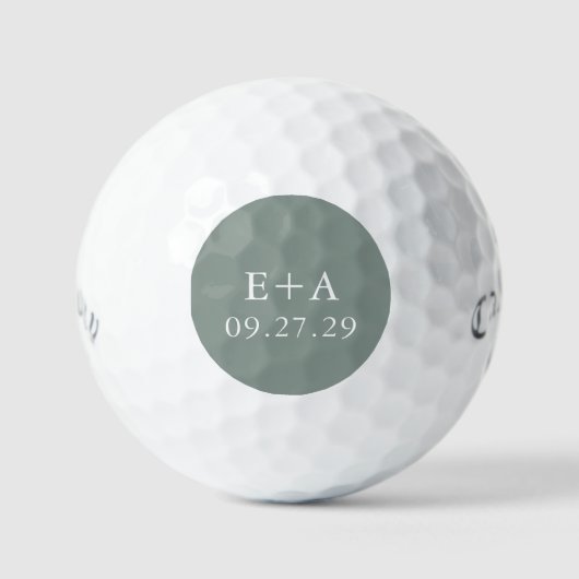 Sage Olive Green Wedding gepersonaliseerd Golfballen (Voorkant)