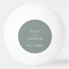 Sage Olive Green Wedding gepersonaliseerd Pingpongbal