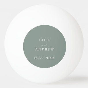 Sage Olive Green Wedding gepersonaliseerd Pingpongbal