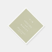 Sage Olive Green Wedding Servet (Hoek)