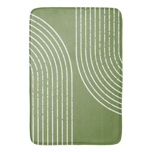 Sage Olive Minimale Bath Mats Badmat (Voorkant Verticaal)