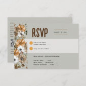 Sage Olive RSVP om Rustieke Herfst uitnodigingen t (Voorkant / Achterkant)