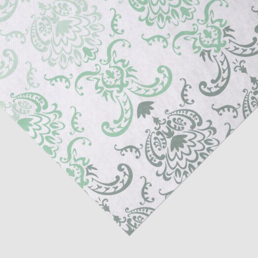 Sage Ombre Damask Tissue Paper Tissuepapier (Detail)