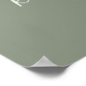 Sage One Day Away repetitie diner welkomstbord Poster (Hoek)