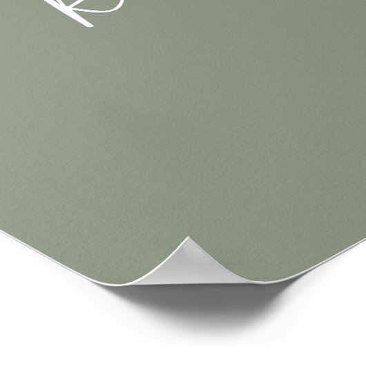 Sage One Day Away repetitie diner welkomstbord Poster (Hoek)