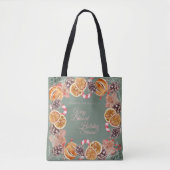 SAGE ORAGE EN PINE KERSTMIS TOTE BAG (Voorkant)