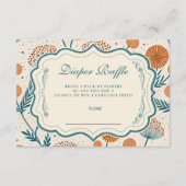 Sage Orange Botanical Diapper Raffle Informatiekaartje (Voorkant)