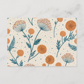 Sage Orange Botanical Diapper Raffle Informatiekaartje (Achterkant)