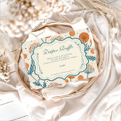 Sage Orange Botanical Diapper Raffle Informatiekaartje