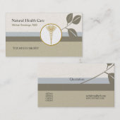Sage Organic Branch Classic Medicine Elegant Visitekaartje (Voorkant / Achterkant)