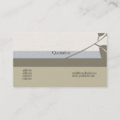 Sage Organic Branch Classic Medicine Elegant Visitekaartje (Achterkant)