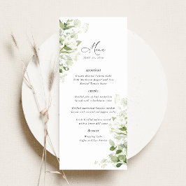 Sage Organic Greenery Wedding Reception Dinner Menu