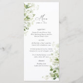 Sage Organic Greenery Wedding Reception Dinner Menu (Voorkant)
