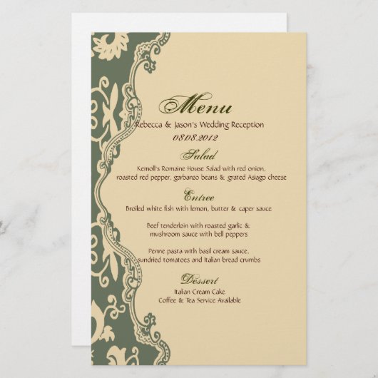 sage paisley -  bruiloft western land (Voorkant / Achterkant)