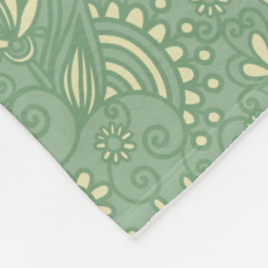Sage Paisley Fleece Deken (Hoek)