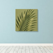 Sage Palm Sereniteit Minimalistisch Canvas Afdruk (Insitu (Houten vloer))