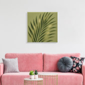 Sage Palm Sereniteit Minimalistisch Canvas Afdruk (Insitu (Woonkamer))