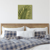 Sage Palm Sereniteit Minimalistisch Canvas Afdruk (Insitu (Slaapkamer))