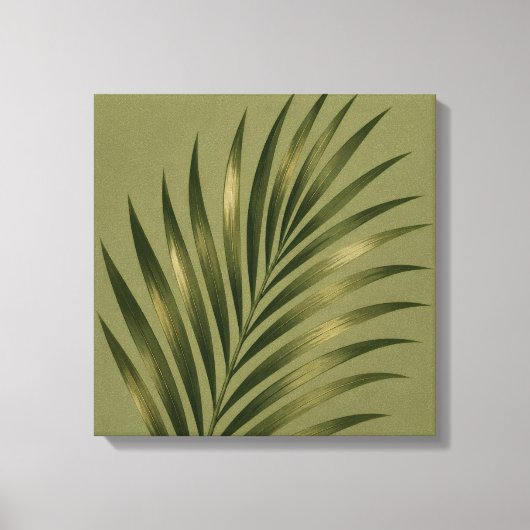 Sage Palm Sereniteit Minimalistisch Canvas Afdruk (Voorkant)