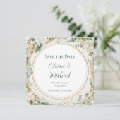 Sage Pampas Gras Save-the-Date | Aanpasbaar Save The Date (Staand voorkant)