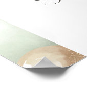 Sage Pampas Grass Arch Baby shower Welkomstbord Poster (Hoek)