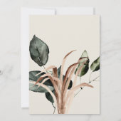 Sage Pampas Grass Boho Bridal Shower Kaart (Achterkant)