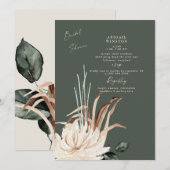 Sage Pampas Grass Boho Bridal Shower Kaart (Voorkant / Achterkant)