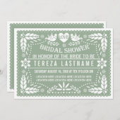 Sage papel picado houdt van vrijgezellenfeest voor kaart (Voorkant / Achterkant)