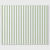 Sage-papier met groene en witte streping cadeaupapier (Vlak)